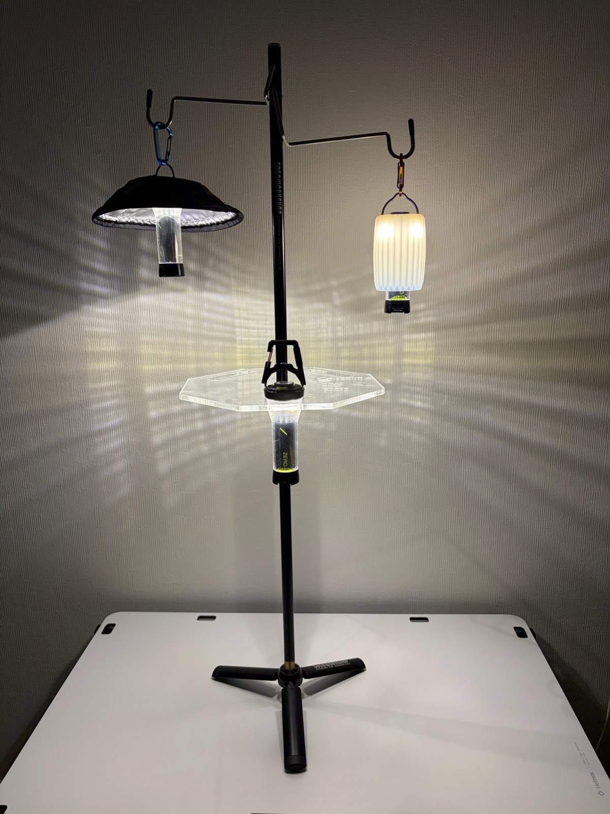 MINI TRIPODをベースに2WAYSTANDとOCTAGON FLAT PLATEを組み合わせたフルセット