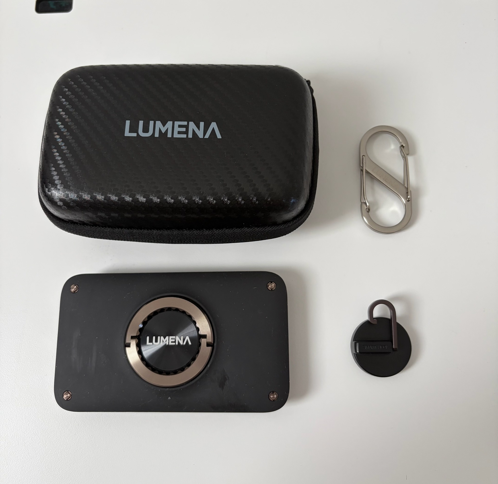 LUMENA2X 付属品一式（ケース・本体・カラビナ・磁石フック）
