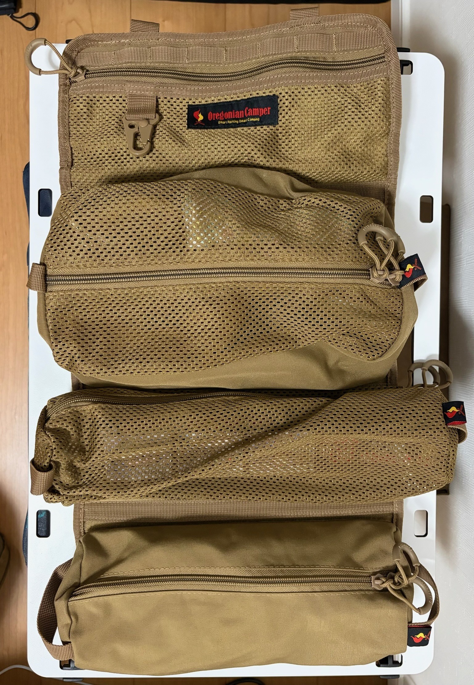 シェフズロール 広げた状態・3つのポーチ